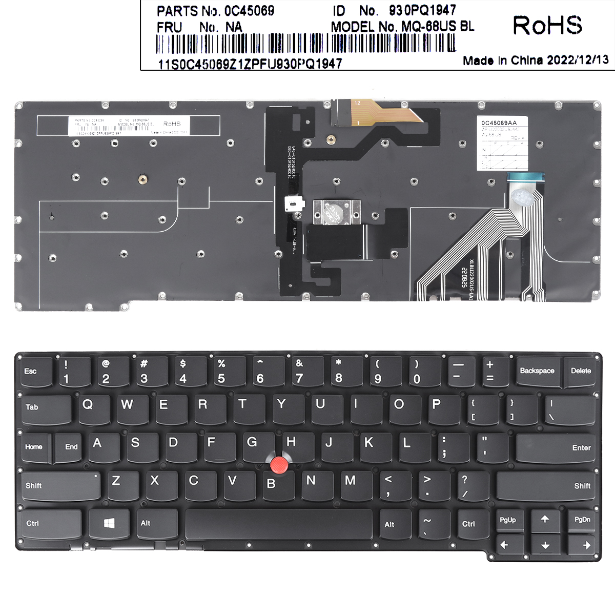 Picture of New Replacement Laptop Keyboard For Lenovo Thinkpad X1 Carbon Gen 2 2nd 2014 BLACK WIN8 Backlit US Layout